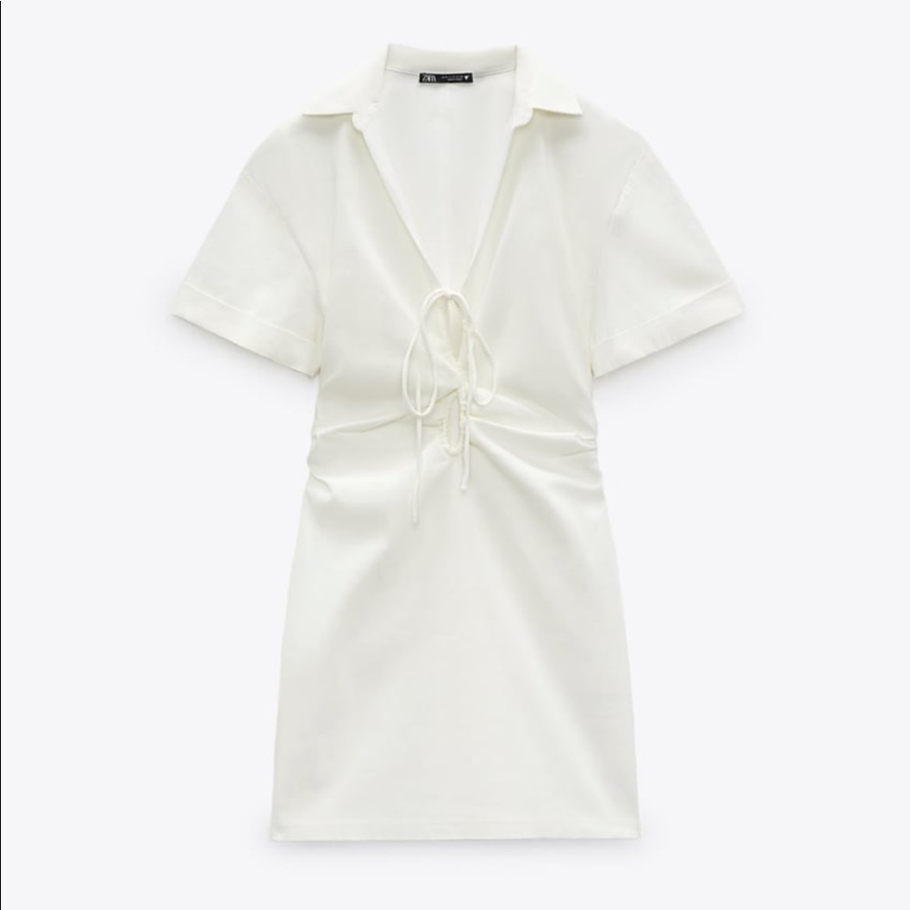 NWT Popular White Zara Keyhole Dress